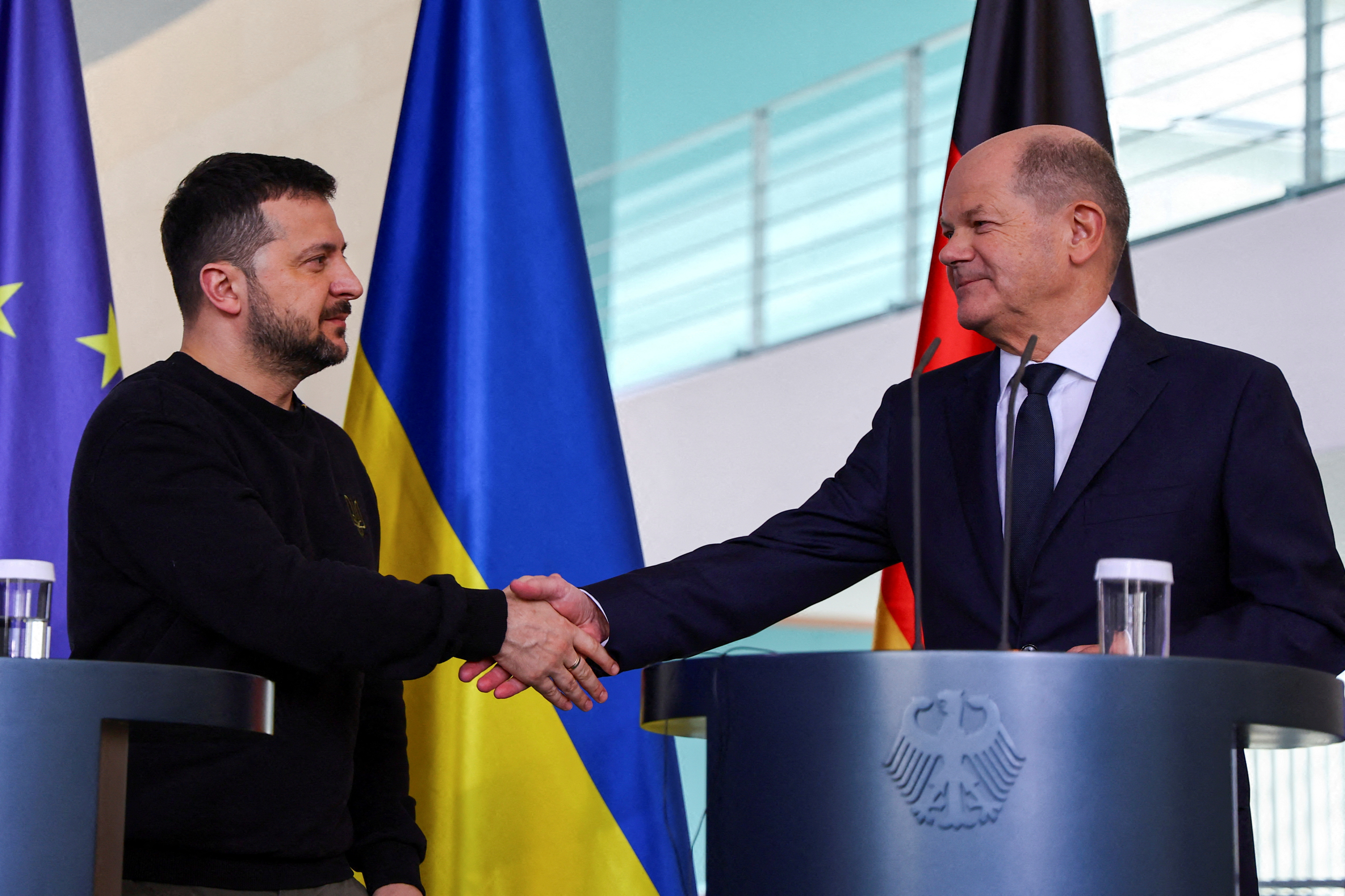 FILE PHOTO: Ukraine's President Volodymyr Zelenskiy visits Berlin