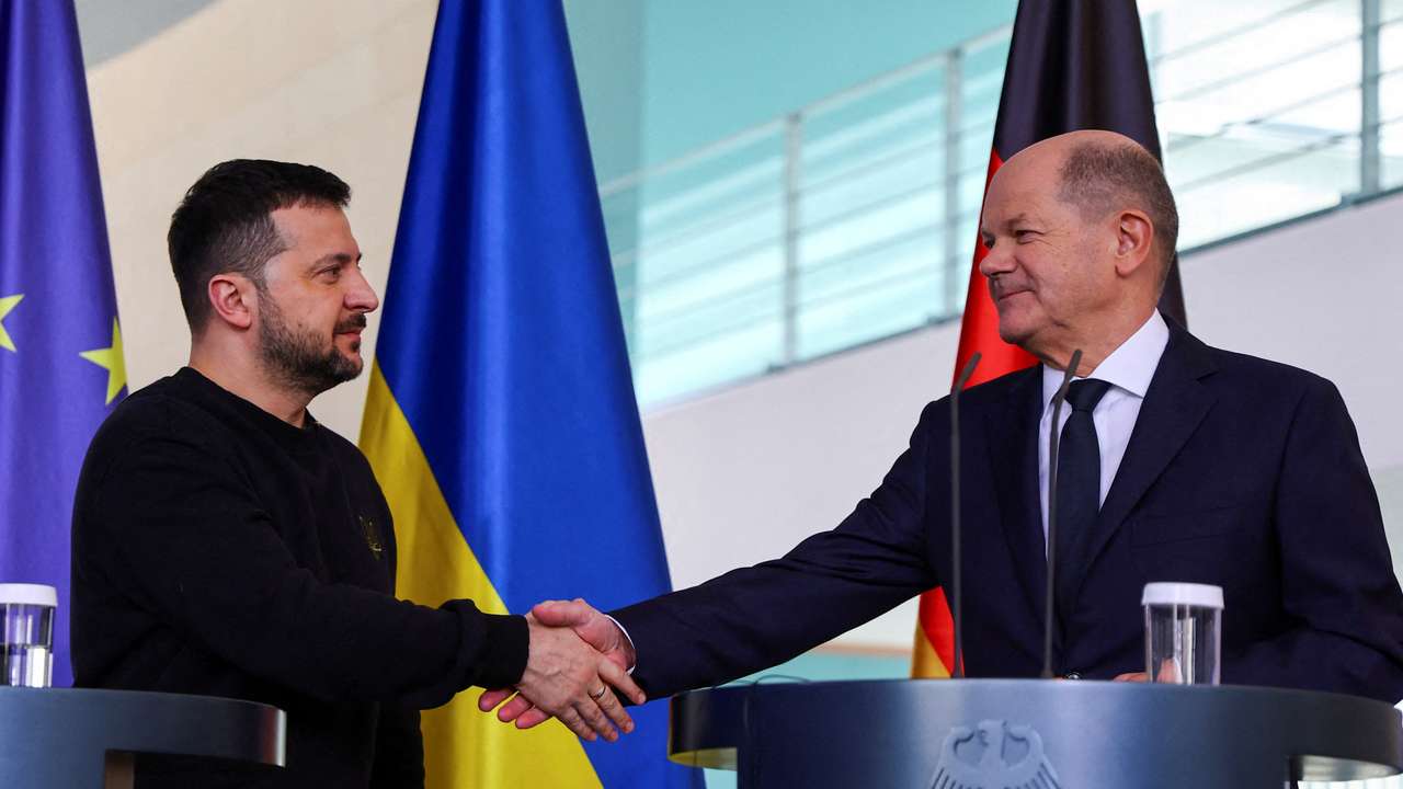 FILE PHOTO: Ukraine's President Volodymyr Zelenskiy visits Berlin
