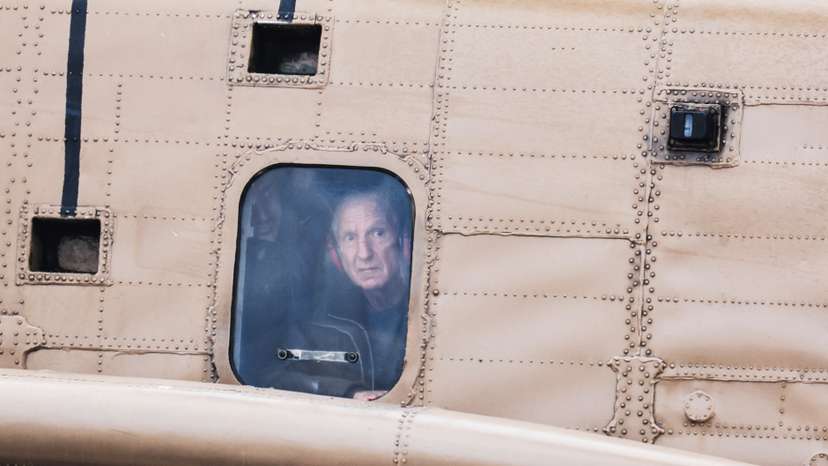 A helicopter carrying the released hostage Or Levy, who was seized during the deadly October 7 2023 attack by Hamas, arrives to landed at Sheba Medical Center, for treatment following his release from Gaza, in Ramat Gan