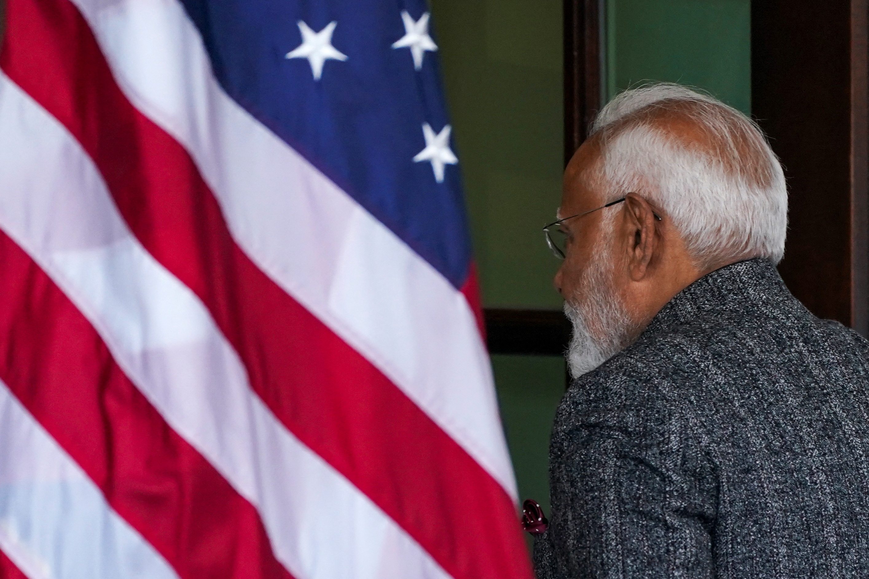 Indian Prime Minister Narendra Modi meets with U.S. President Donald Trump at the White House