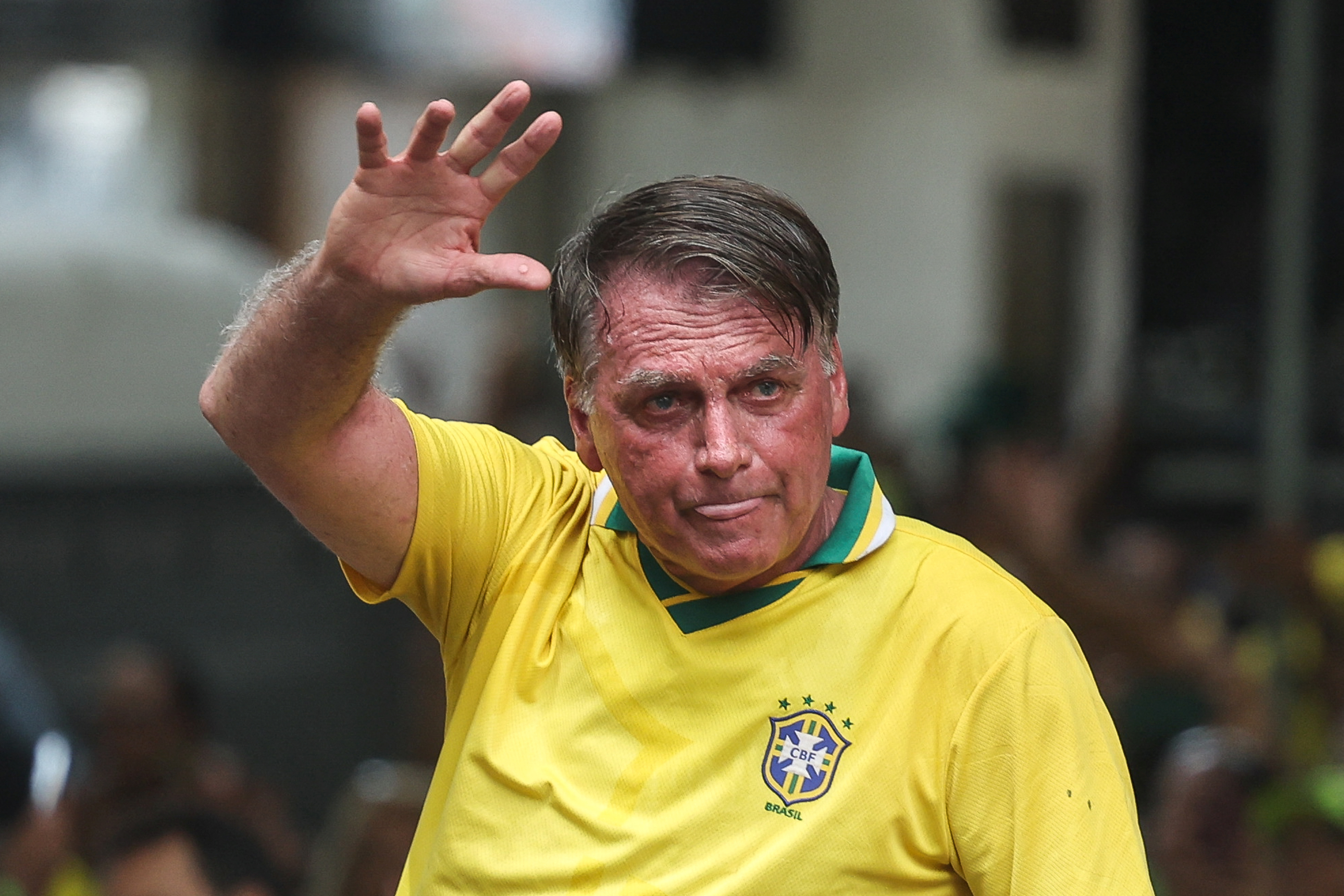 Demonstrators gather to support former Brazilian President Jair Bolsonaro in Rio de Janeiro