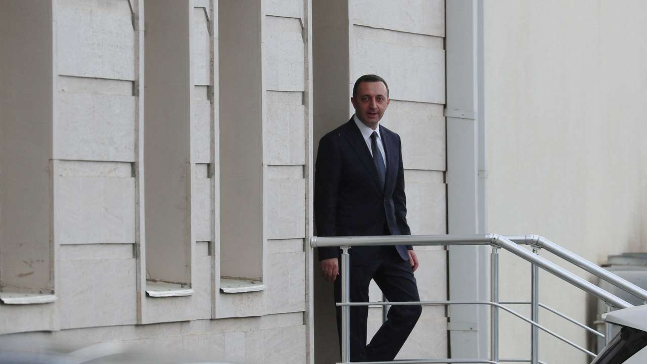 Georgian ex-PM Garibashvili leaves a courthouse in Tbilisi