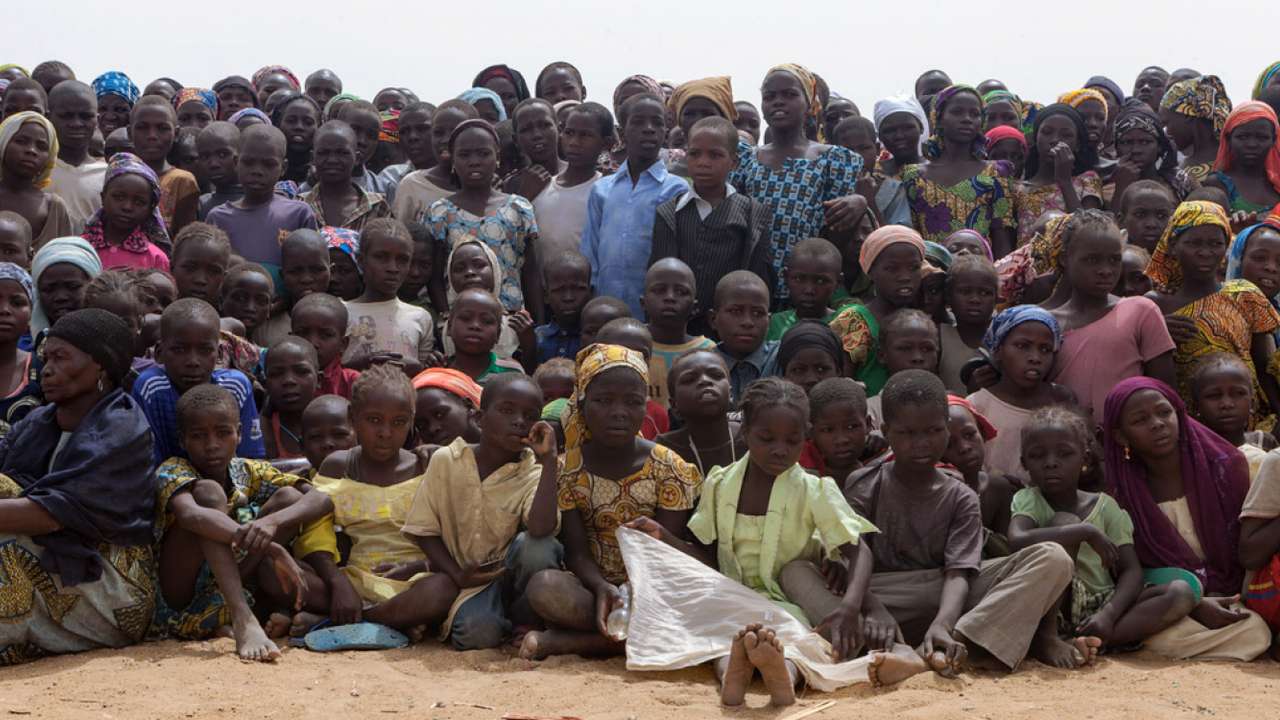Children displaced in Nigeria
