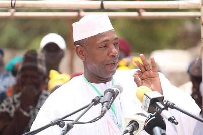 The Minister of Tourism and Culture in the Gambia, Hamat NK Bah speaking on the second day of the president’s Meet the People Tour 2023