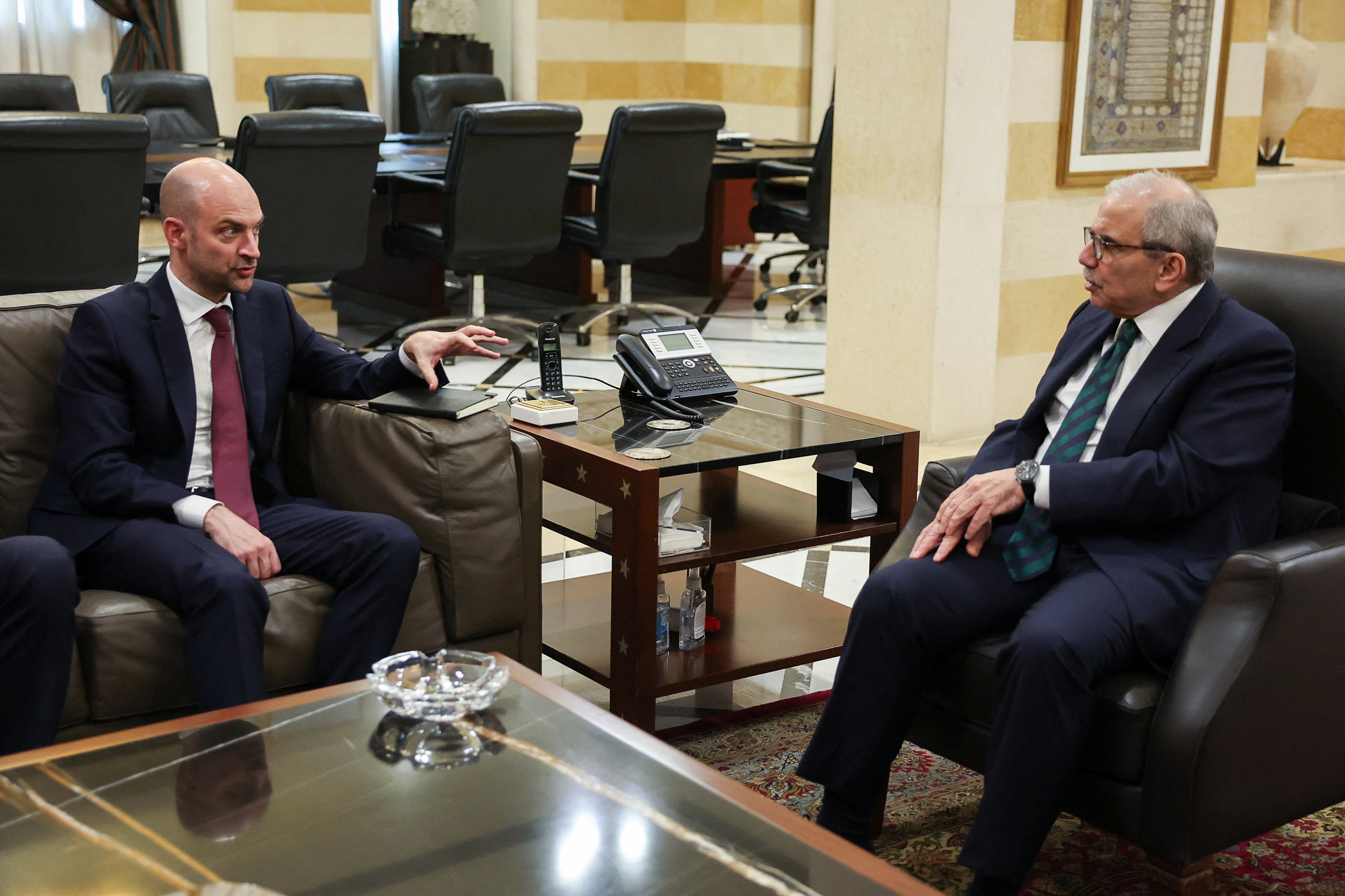 French Minister for Europe and Foreign Affairs Jean-Noel Barrot visits Beirut