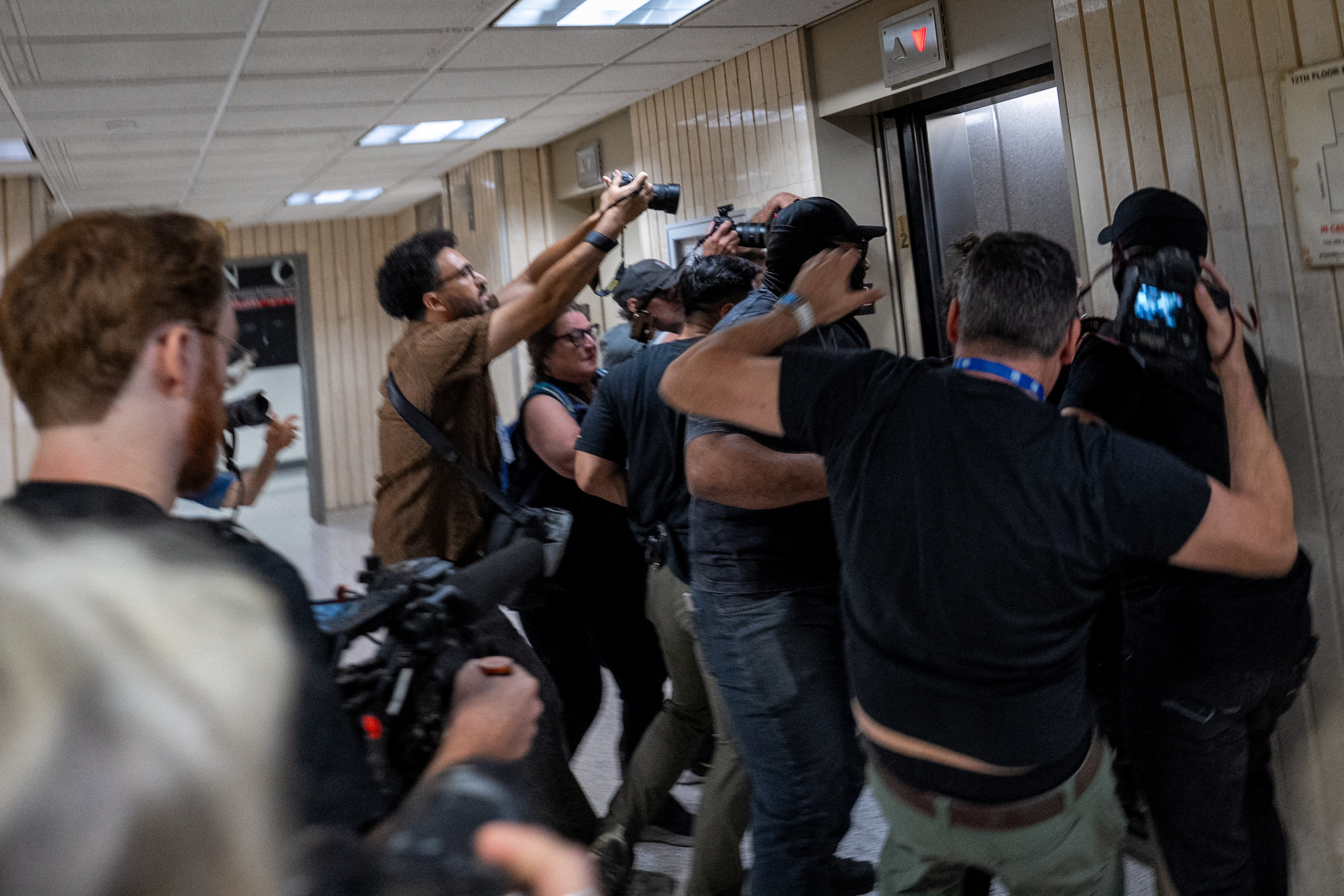 Federal immigration officers at U.S. Immigration Court in New York City