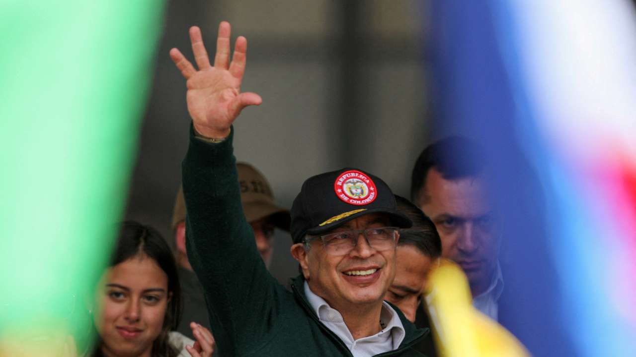 FILE PHOTO: Colombia's president, Petro, is shown at an event in Bogota