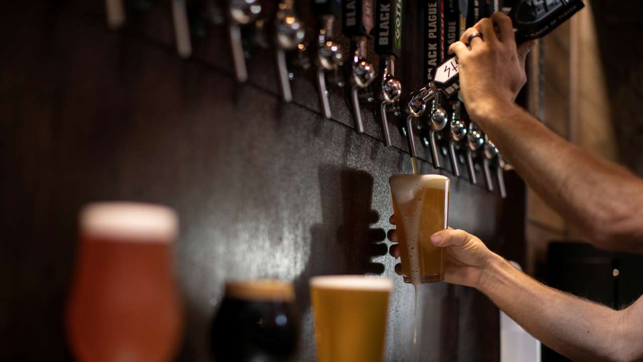 FILE PHOTO: Beer is poured from a tap at a brewery in Oceanside