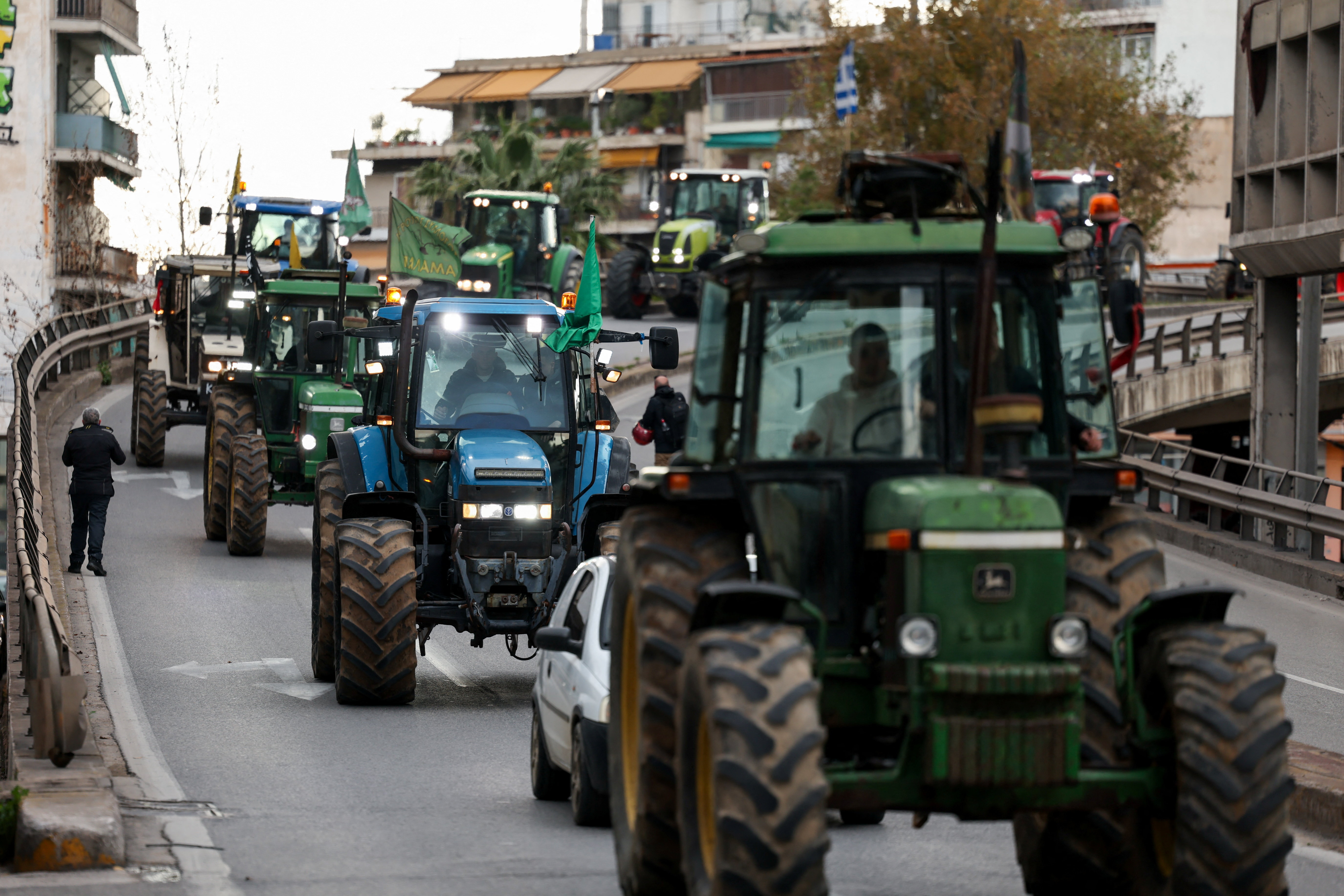 Farmers protest in Athens