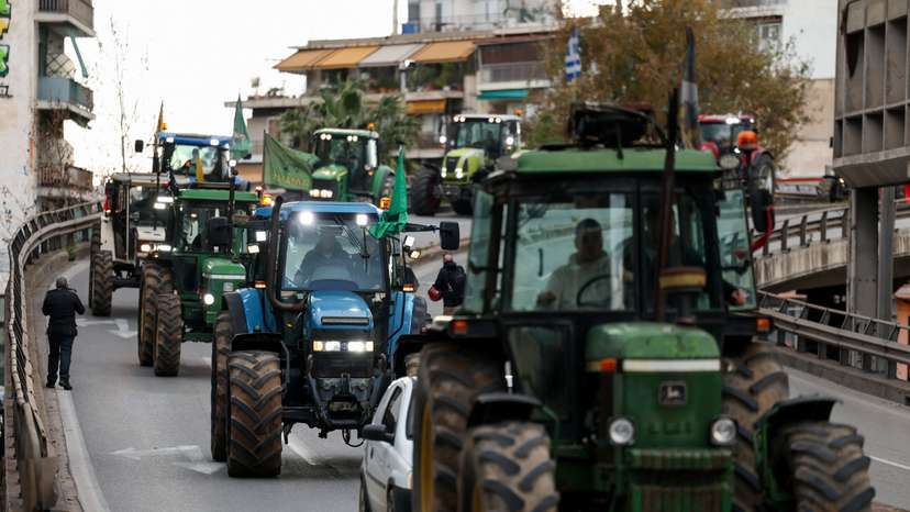 Farmers protest in Athens