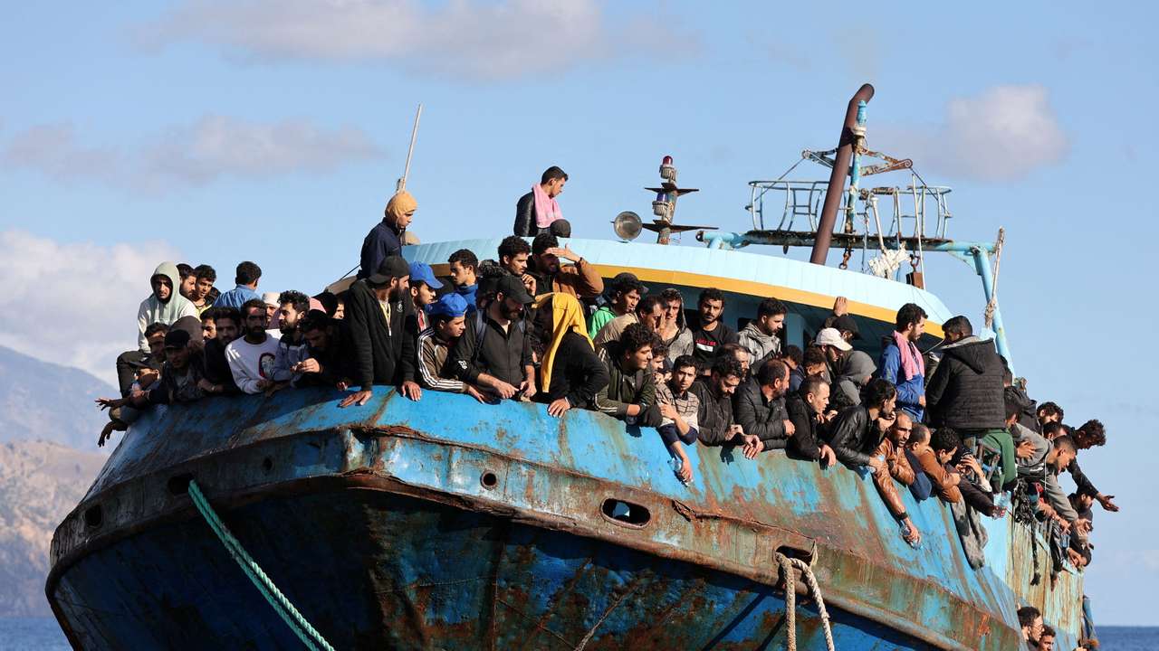 FILE PHOTO: Migrant rescue operation off the island of Crete