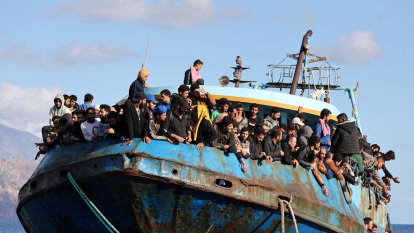 FILE PHOTO: Migrant rescue operation off the island of Crete