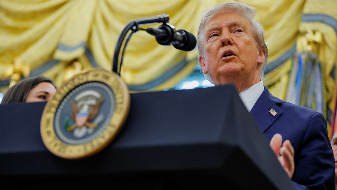 U.S. President Donald Trump makes announcement at the White House