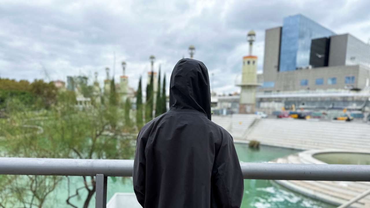 A migrant from Mali speaks to Reuters journalist in Barcelona