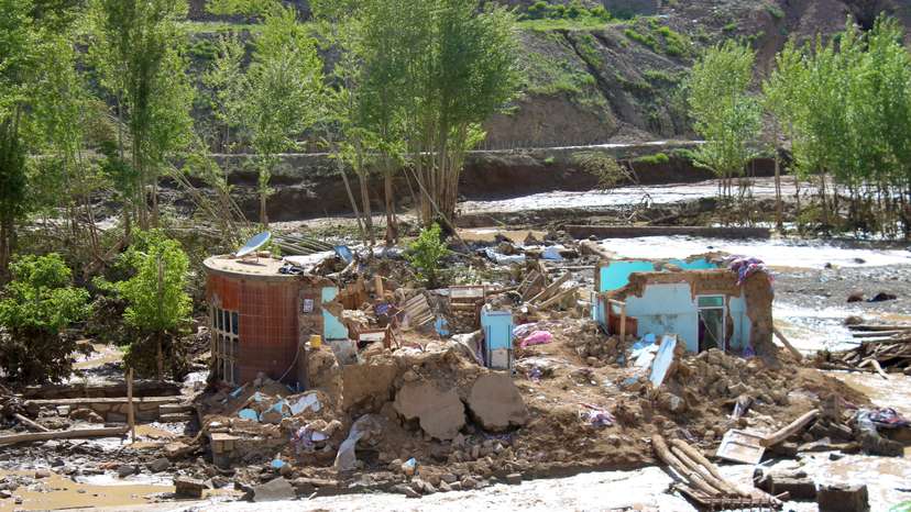 Flood in Firozkoh, capital city of Ghor Province in Afghanistan