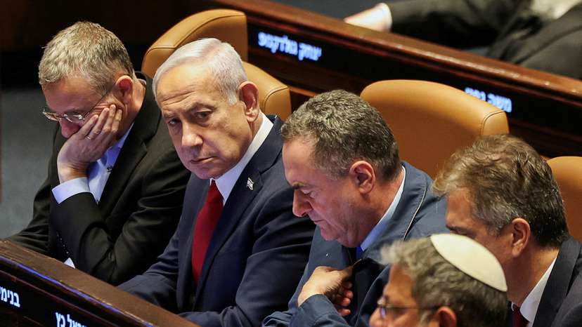 FILE PHOTO: Israeli Prime Minister Netanyahu attends a discussion at the plenum in the Knesset, in Jerusalem