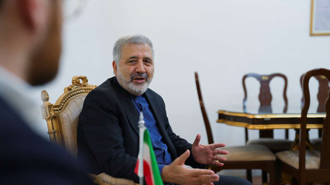 Iranian ambassador to Saudi Arabia, Alireza Enayati, speaks to Reuters during an interview in Riyadh, Saudi Arabia