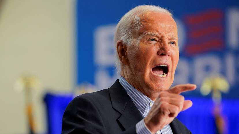 U.S. President Joe Biden attends campaign event at Sherman Middle School, in Madison