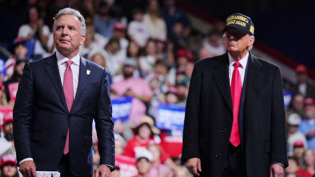 FILE PHOTO: Republican presidential nominee and former U.S. President Trump holds a rally at Atrium Health Amphitheater in Macon, Georgia