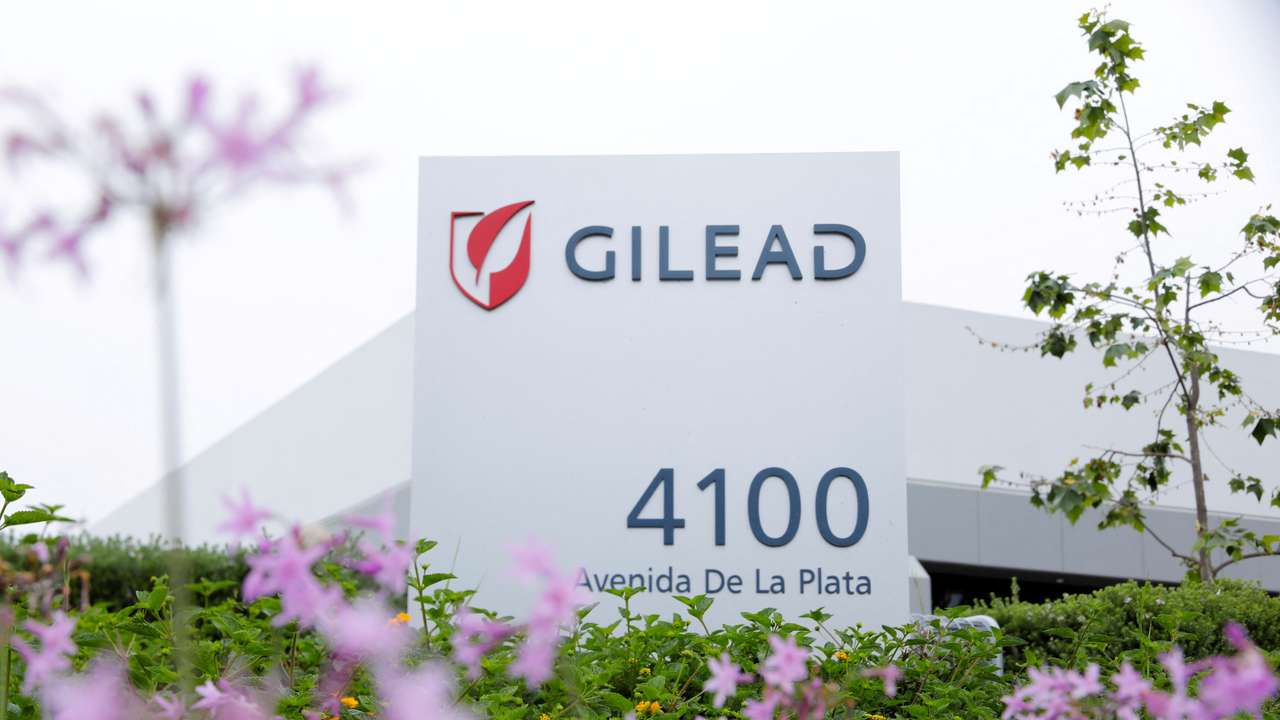 FILE PHOTO: Gilead Sciences Inc pharmaceutical company is seen during the outbreak of the coronavirus disease (COVID-19), in California