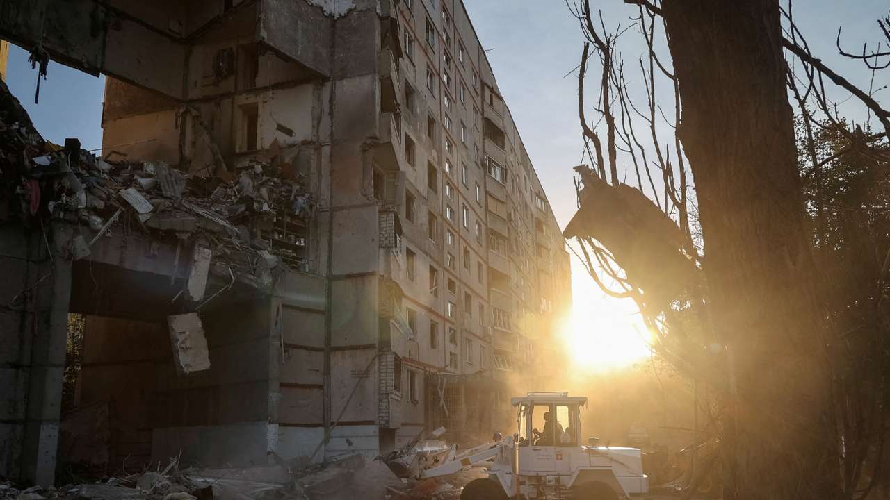 Aftermath of a Russian air strike in Kharkiv
