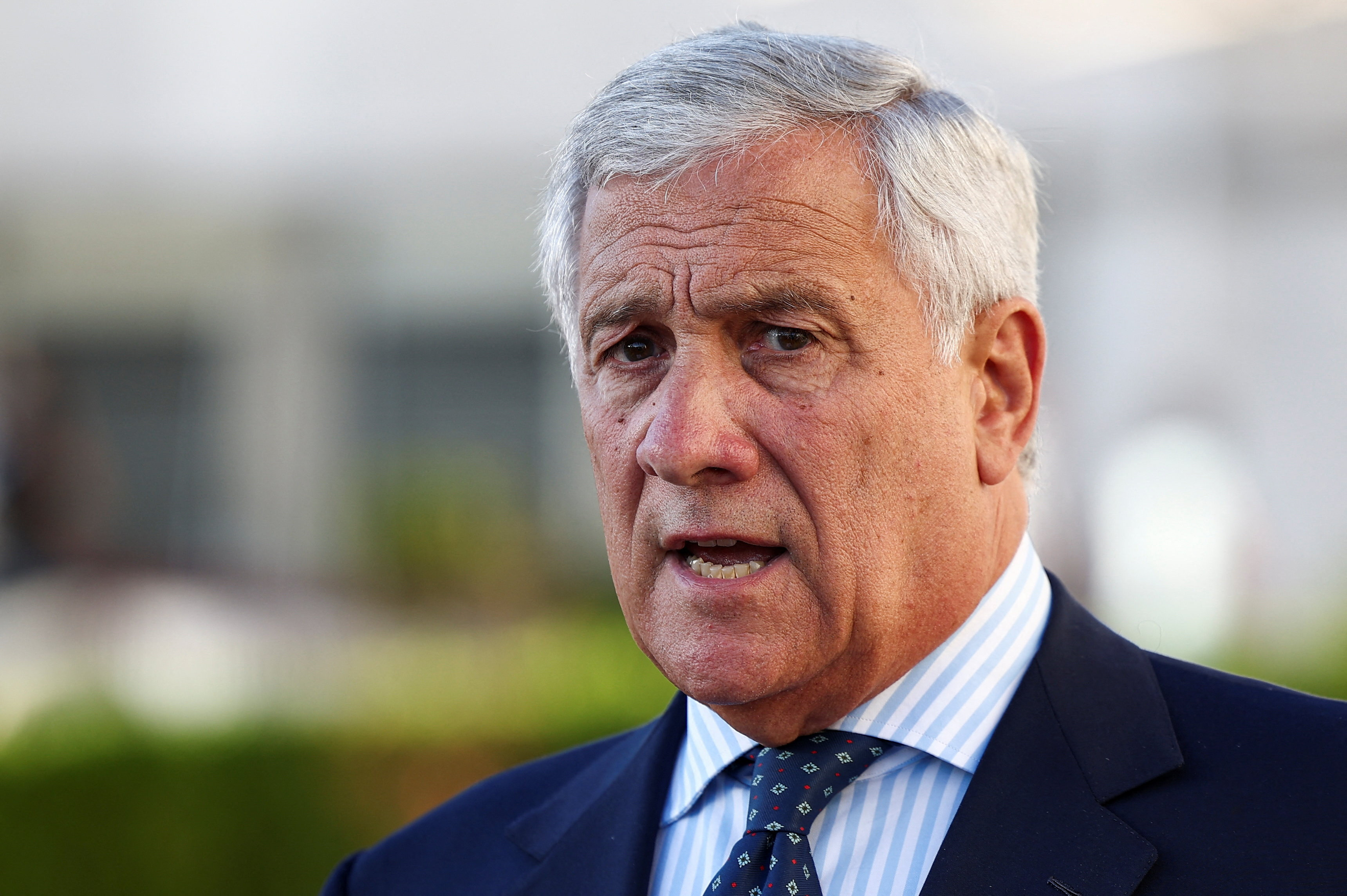 Italian FM and Palestinian FM hold press conference, in Rome