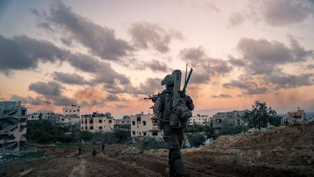 Israeli soldiers operate in the Gaza Strip