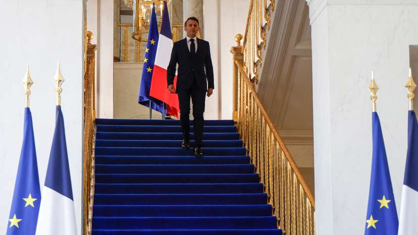 Meeting at the Elysee presidential palace, in Paris