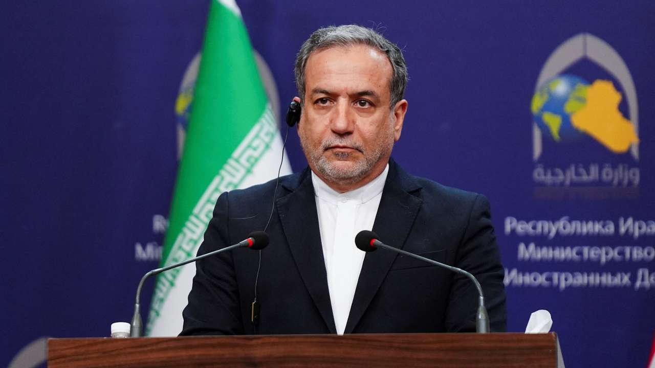 FILE PHOTO: Iranian Foreign Minister Abbas Araghchi attends a news conference in Baghdad