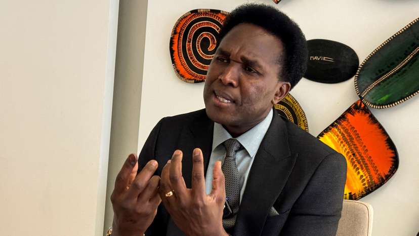 FILE PHOTO: Independent candidate for the presidency of Mozambique Venancio Mondlane speaks during an interview in Maputo