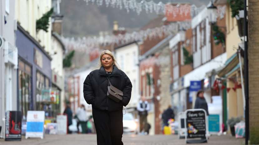 Kaya walks following an interview with Reuters, in Dursley