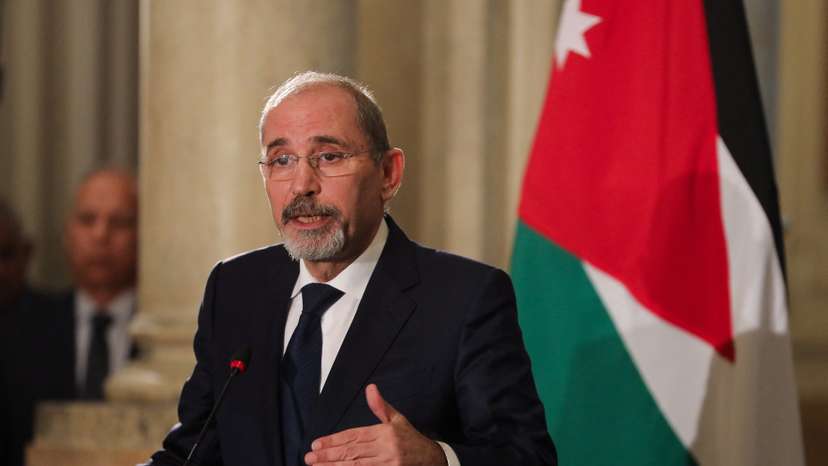 Egyptian, French and Jordanian Foreign Ministers hold a joint press conference in Cairo