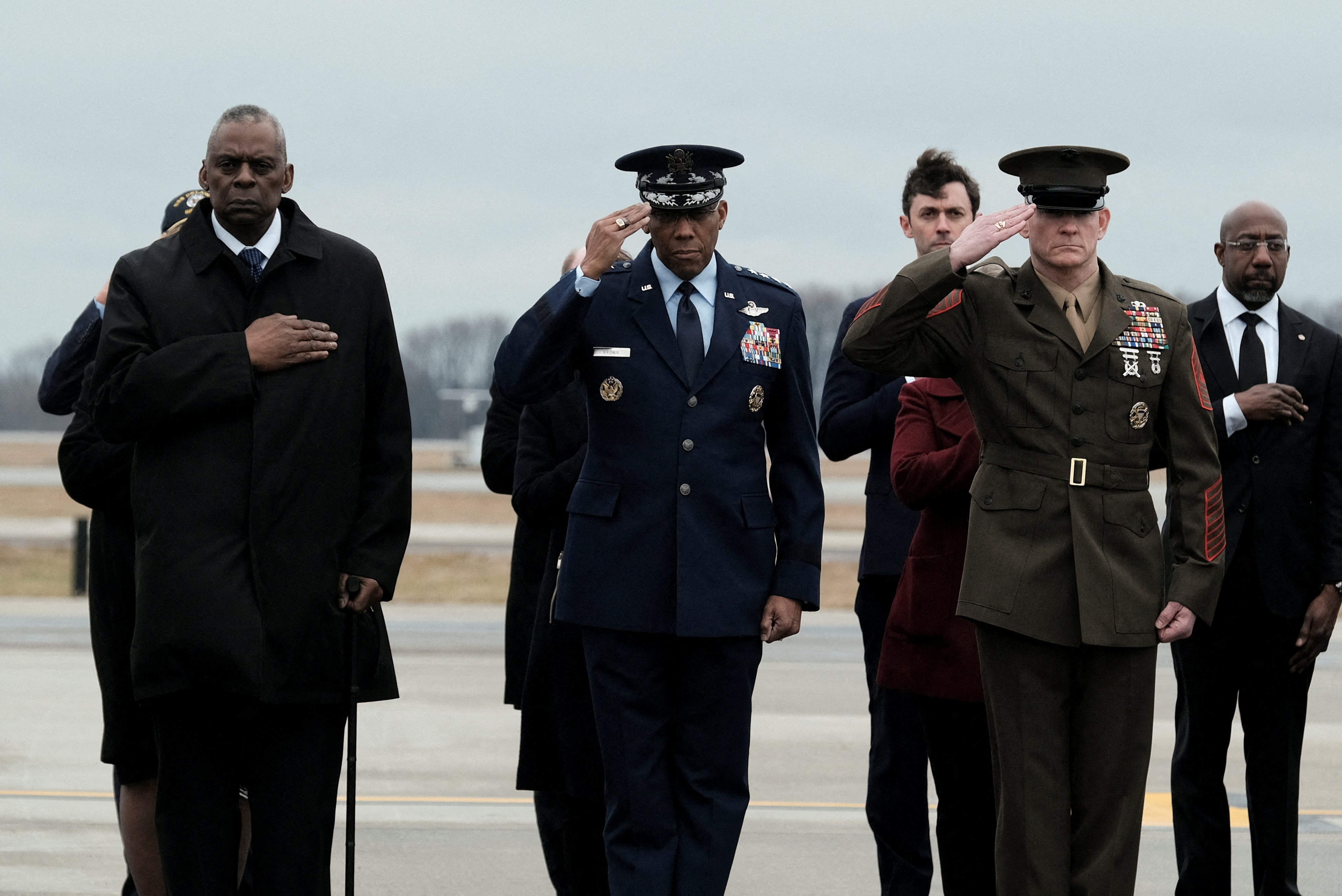 FILE PHOTO: Biden attends dignified transfer of soldiers killed in Jordan