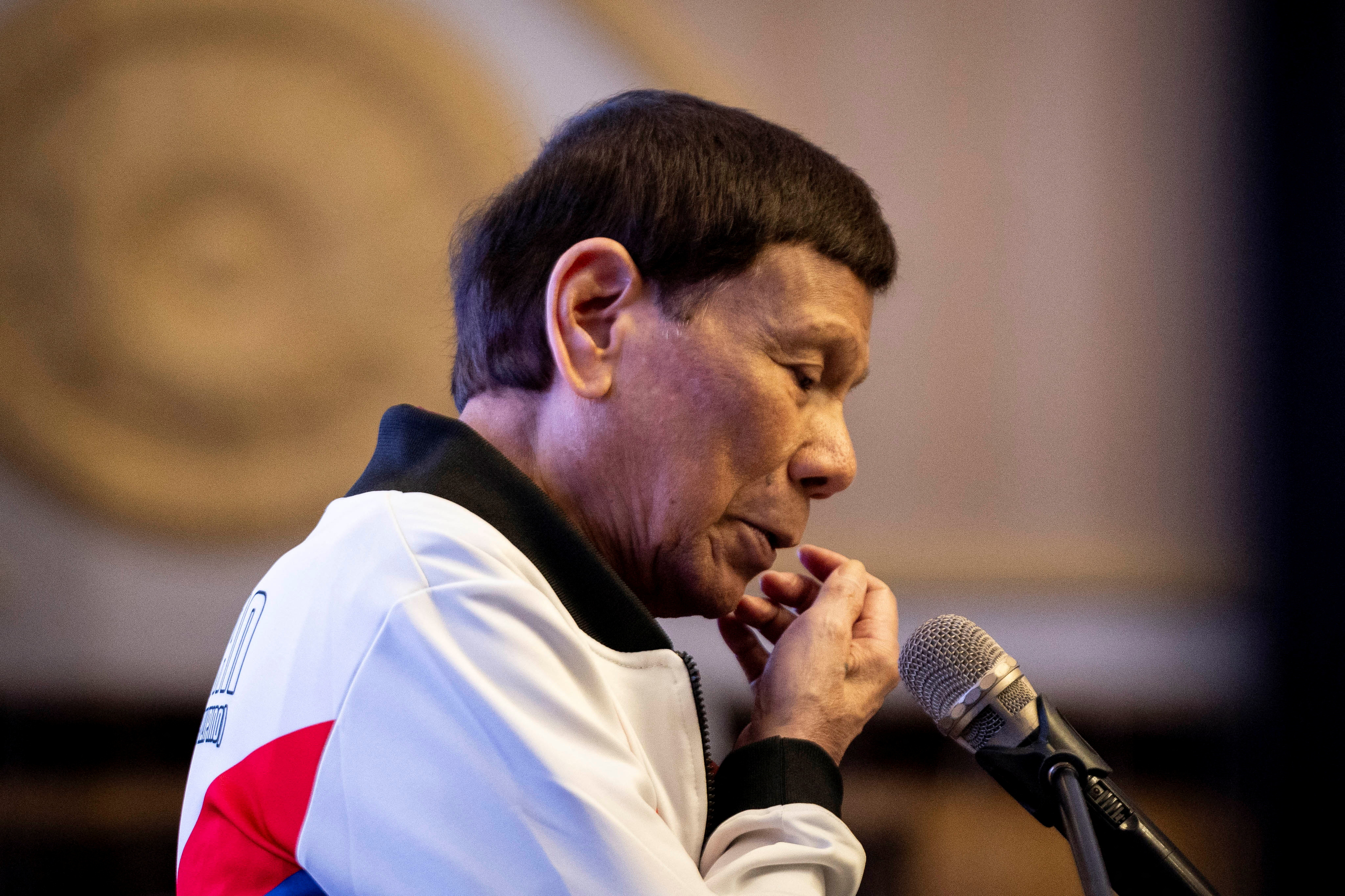 Former Philippine president Rodrigo Duterte attends PDP-Laban proclamation rally