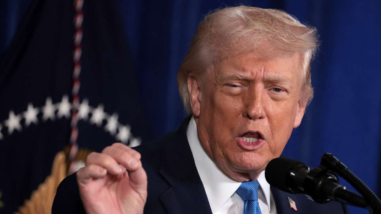 U.S. President Trump holds press conference following U.S. military strike on Venezuela, in Palm Beach