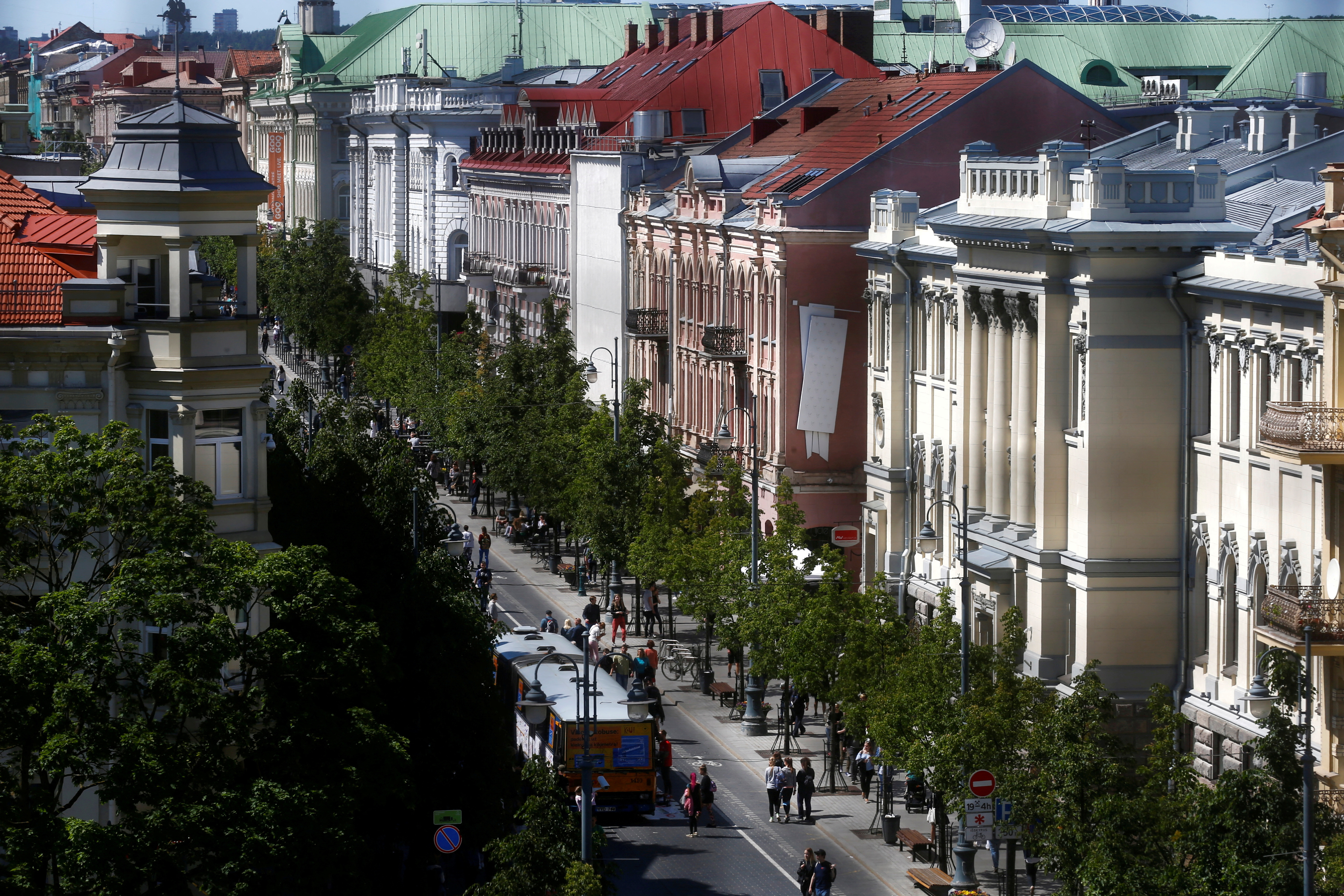 FILE PHOTO: A view of Gediminas street in Vilnius