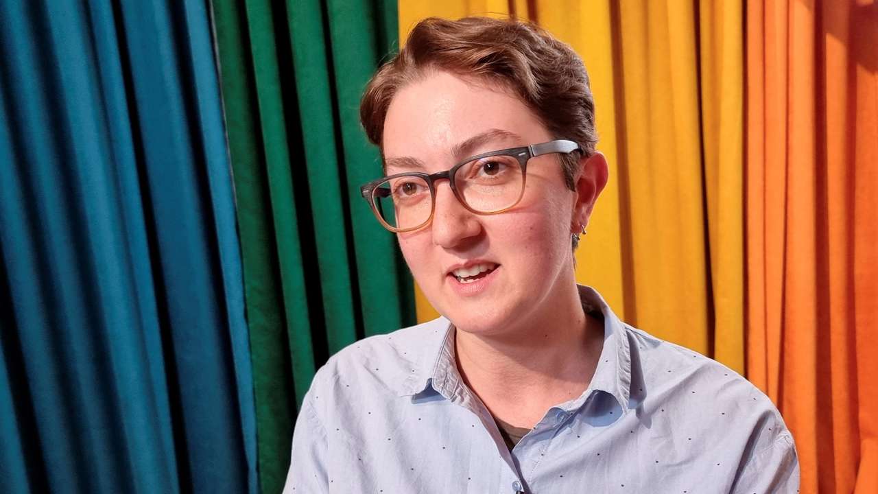 Tamara Jakeli, director of campaign group Tbilisi Pride, speaks during an interview in Tbilisi