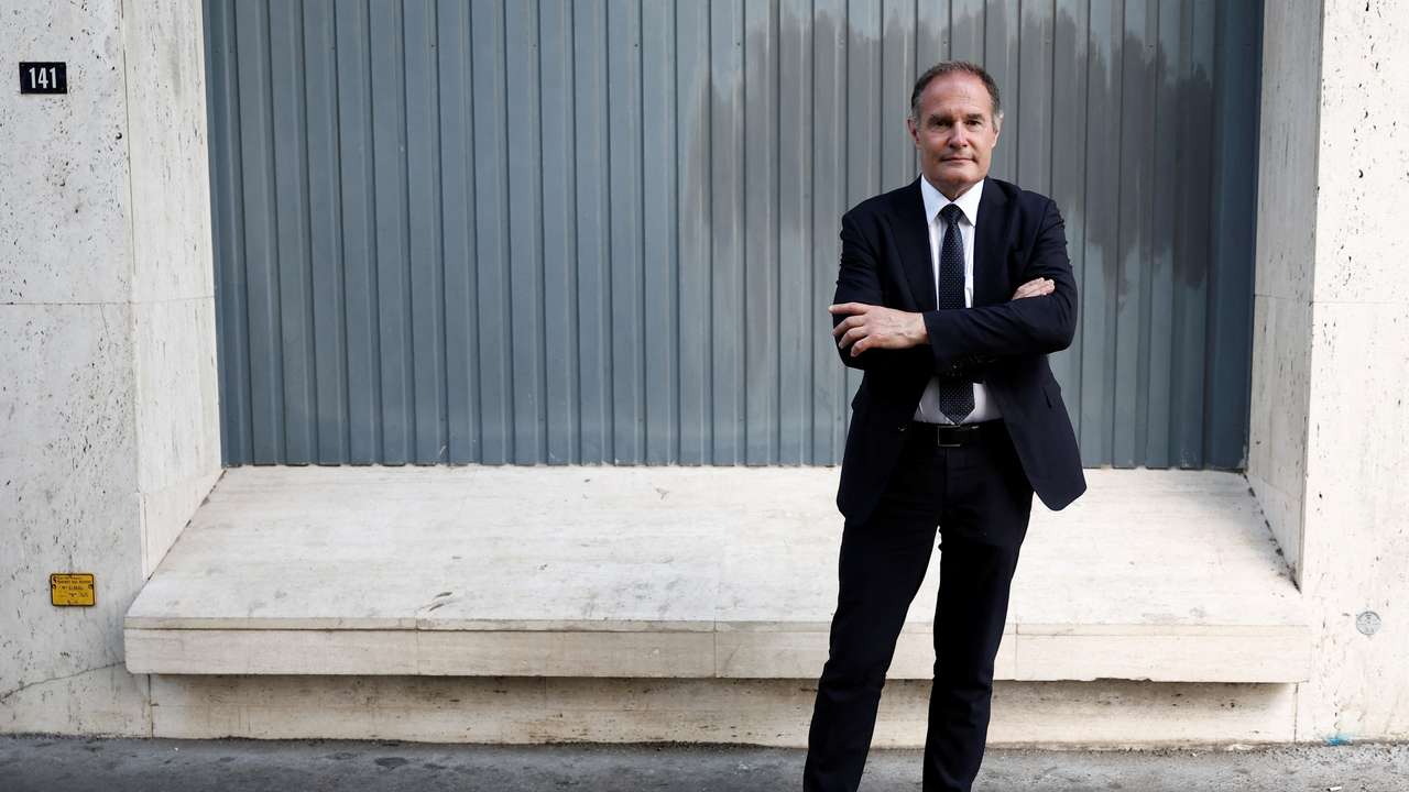 French European deputy of the far-right party Rassemblement National Fabrice Leggeri poses in Paris