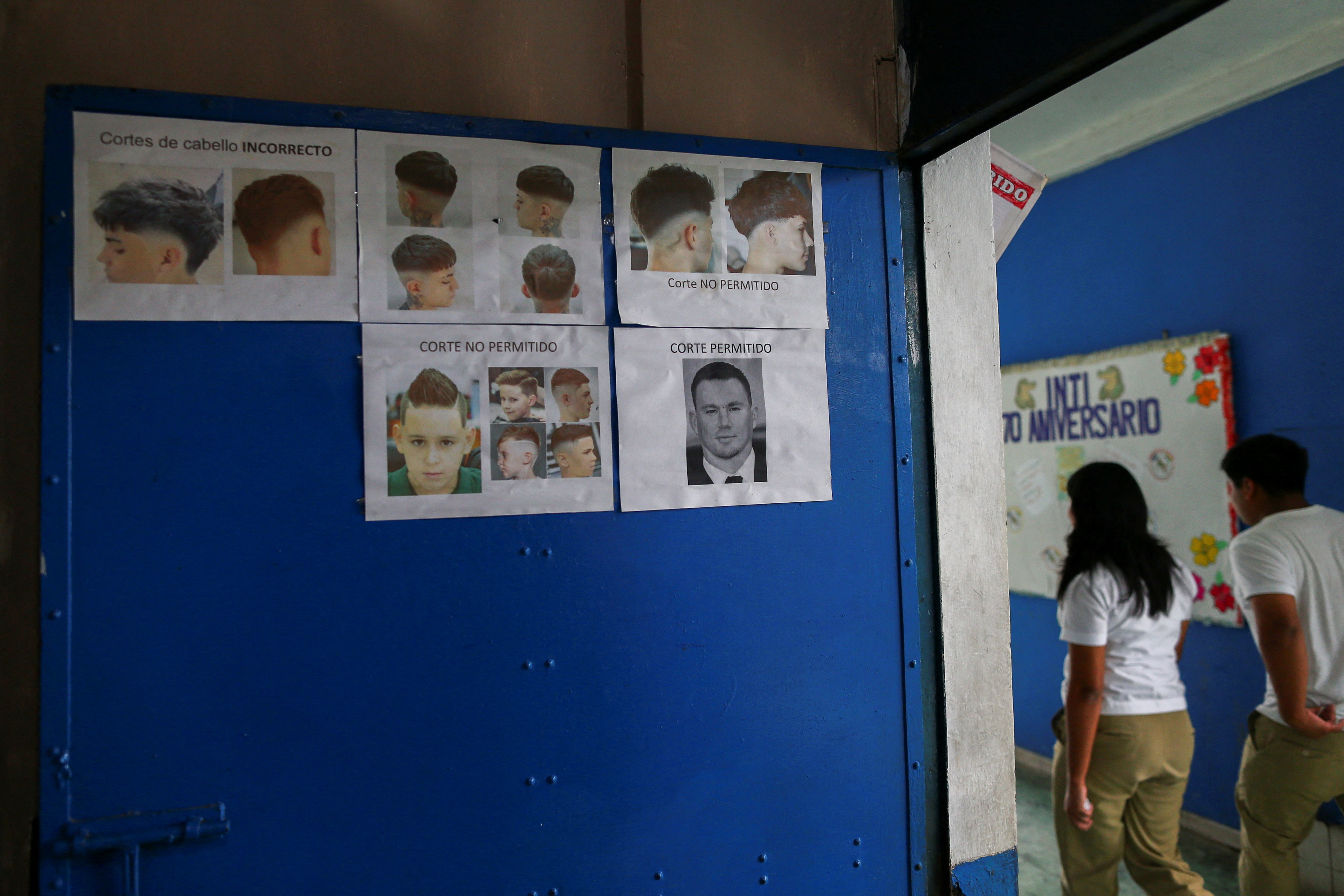 Schools enforce order and discipline" regulations in San Salvador