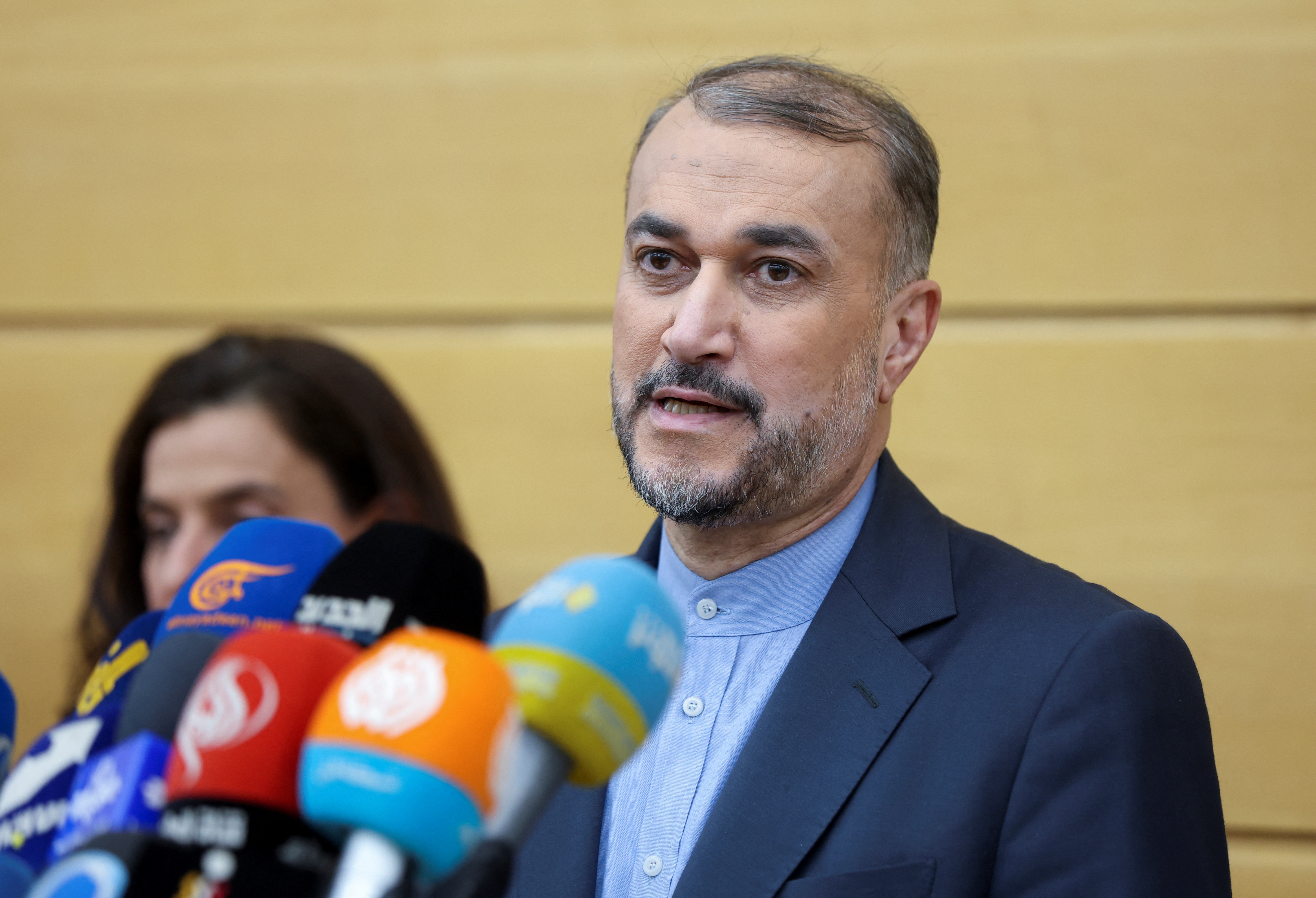 Iran's Foreign Minister Hossein Amirabdollahian arrives in Beirut