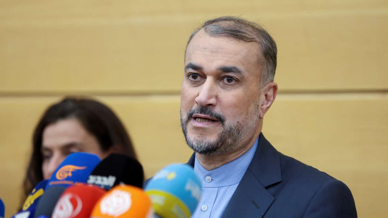Iran's Foreign Minister Hossein Amirabdollahian arrives in Beirut