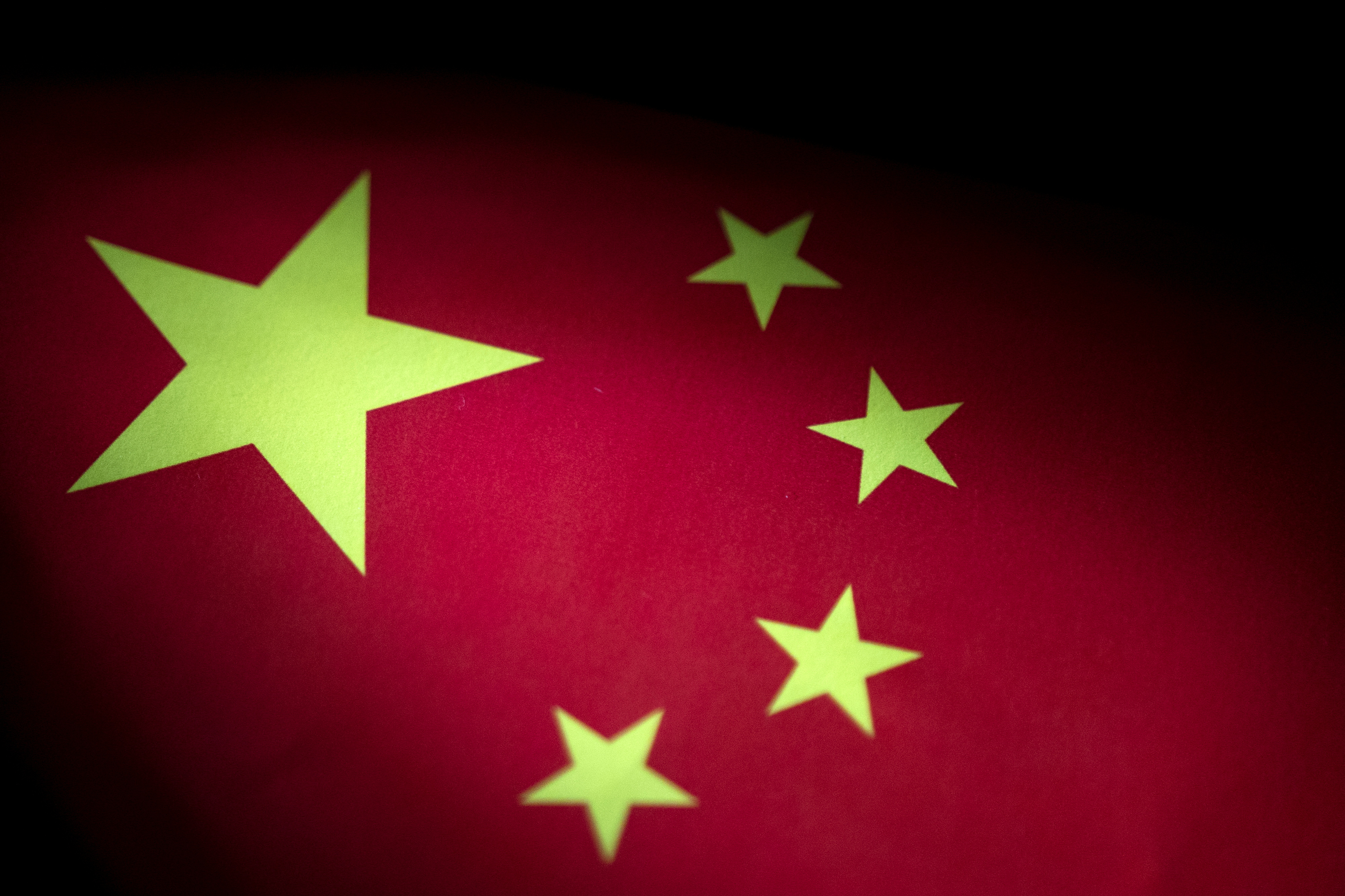 Illustration shows Chinese flag
