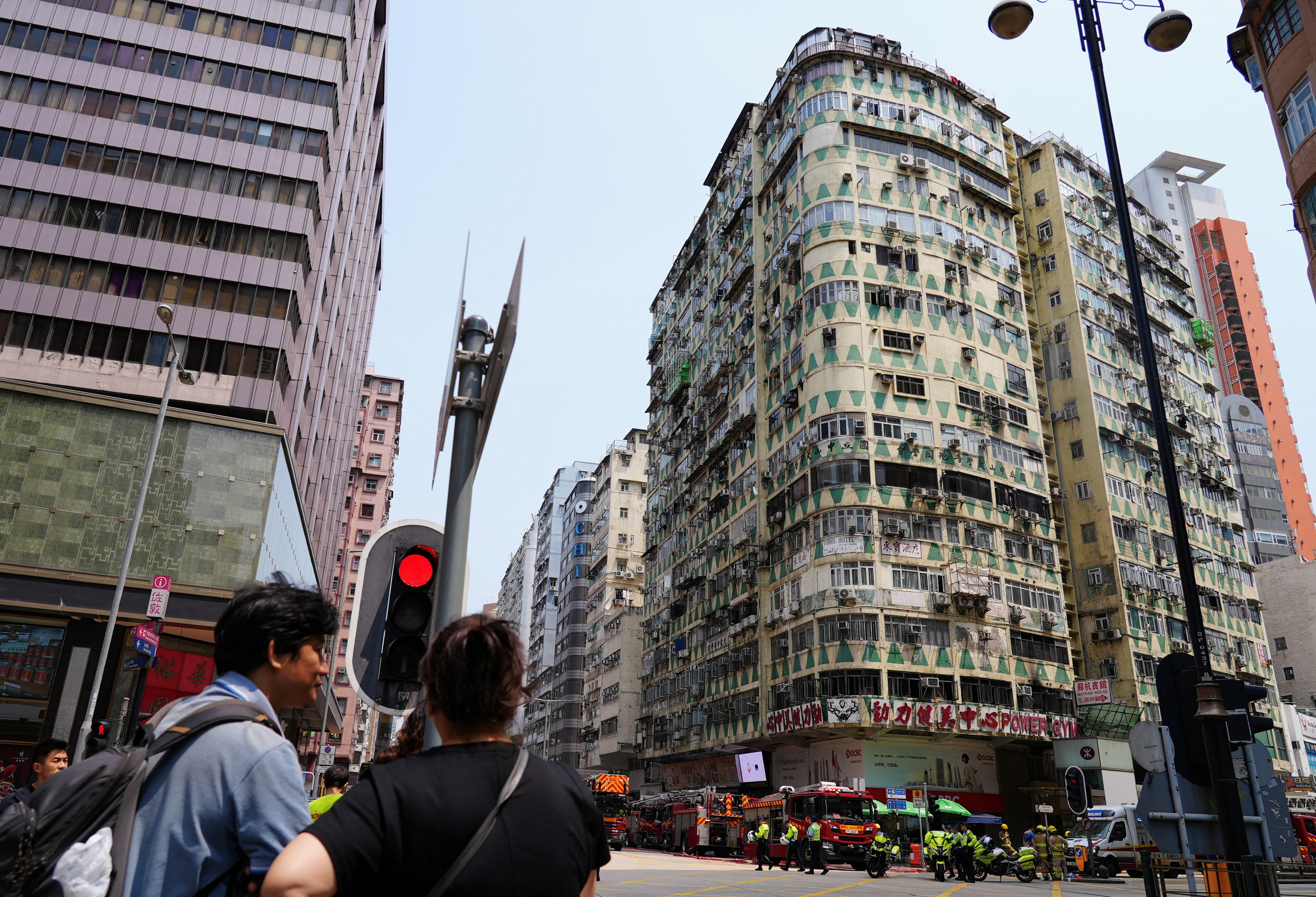 Fire broke out in a gym inside a residential building in Hong Kong