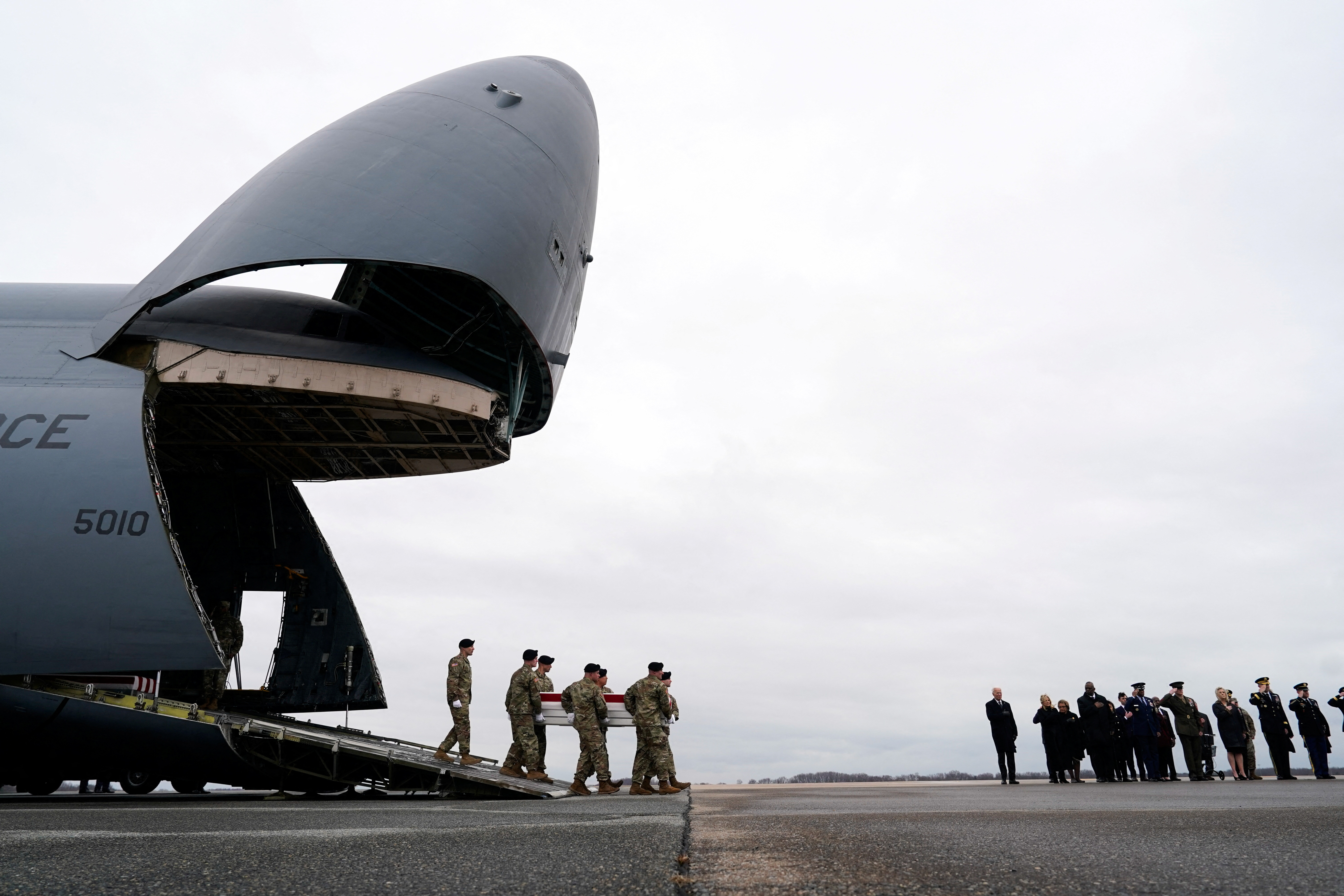 FILE PHOTO: U.S. President Biden to witness return of remains of U.S. soldiers killed in Jordan, at Dover Air Force Base