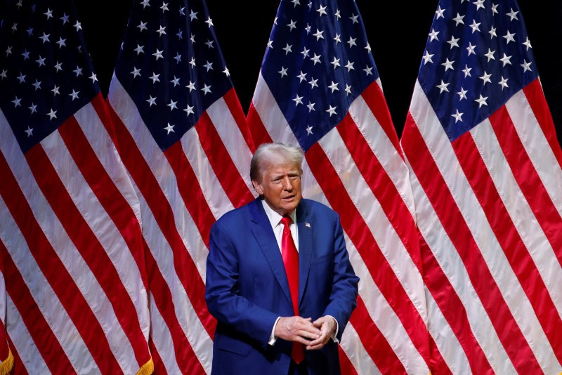 Republican presidential nominee and former U.S. President Donald Trump attends a campaign event in Asheville, North Carolina