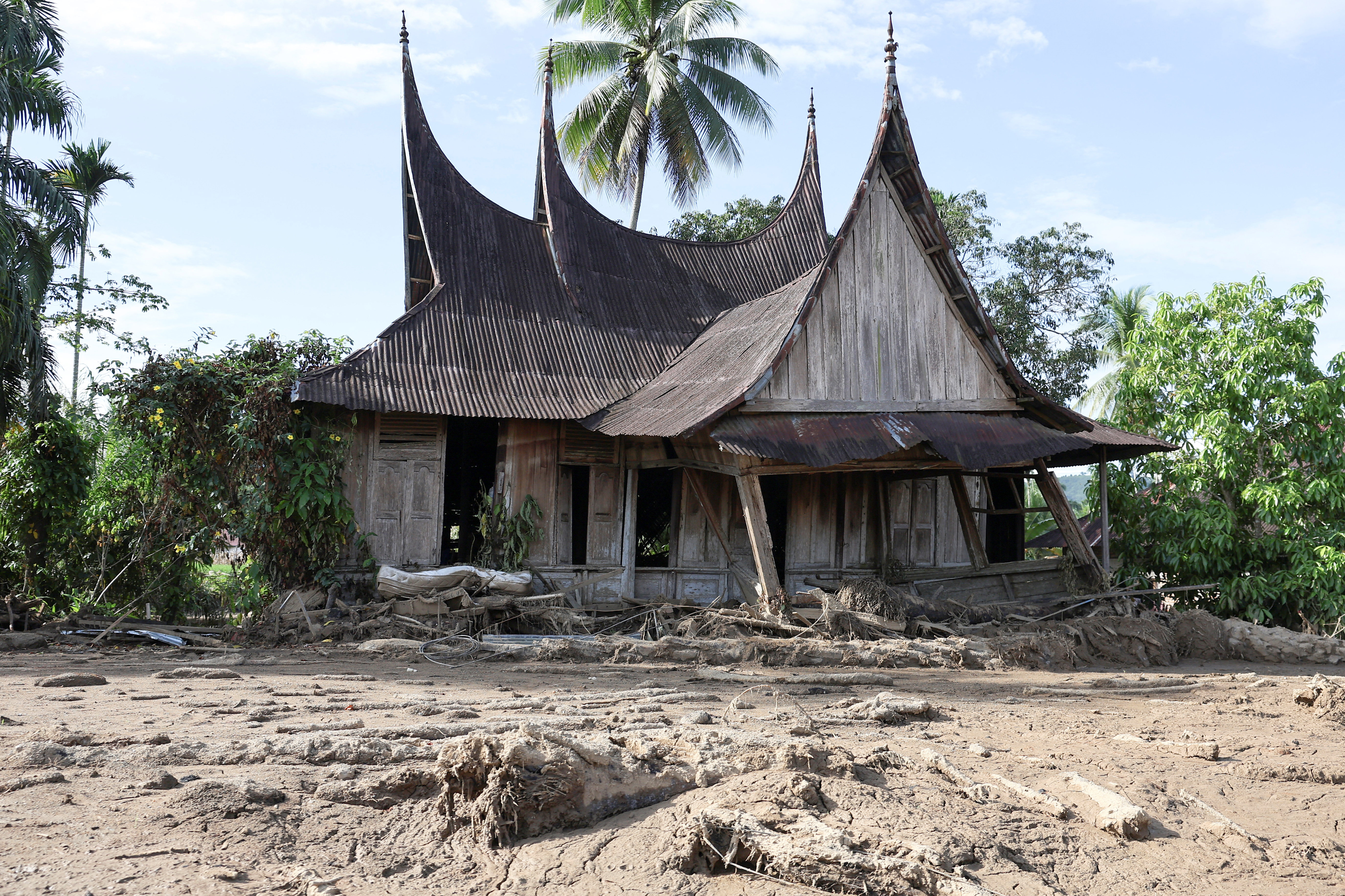 Aftermath of deadly flash floods in Palembayan, Agam regency