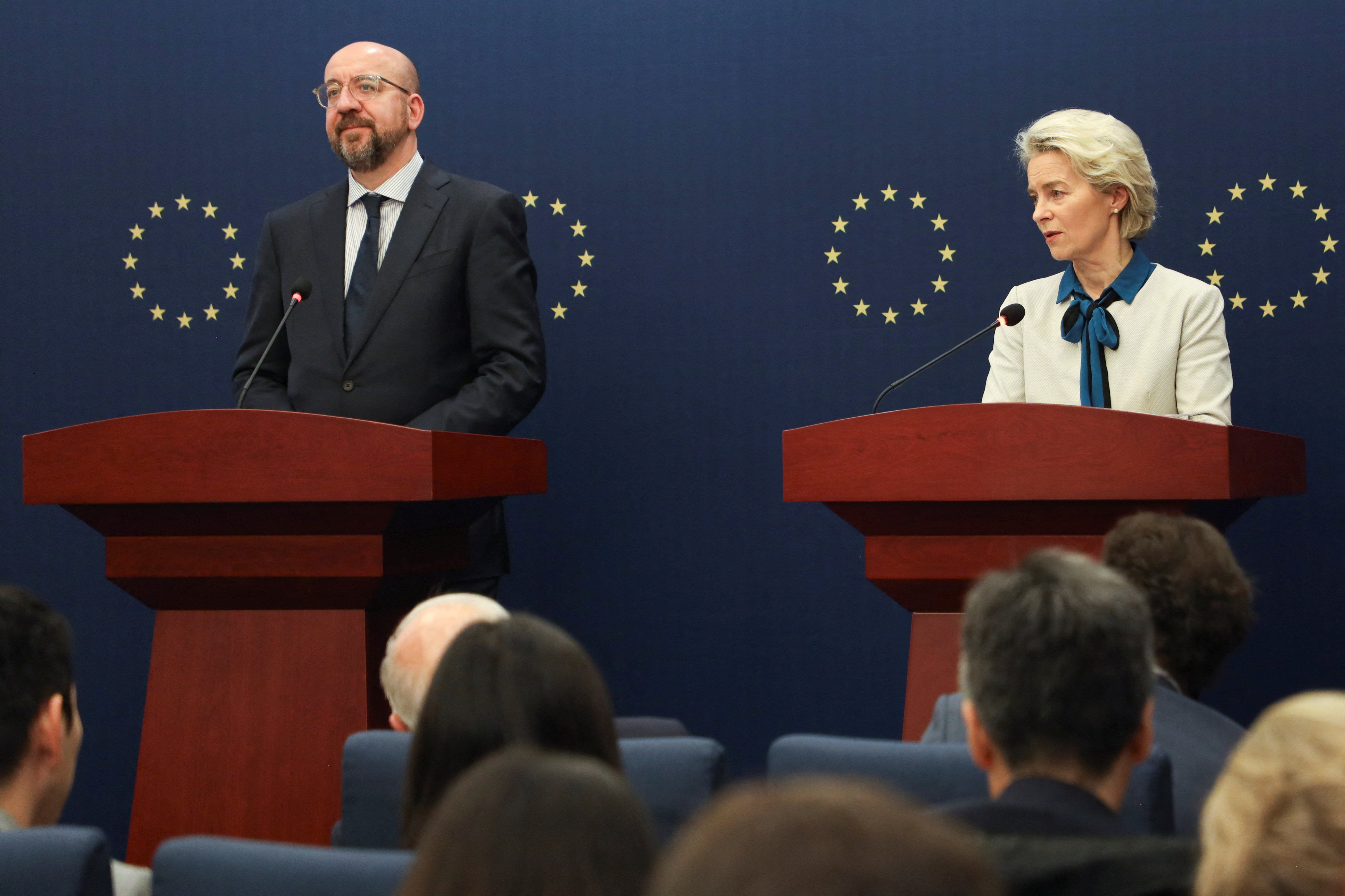 Press conference of EU Commission President von der Leyen and EU Council President Michel, Beijing