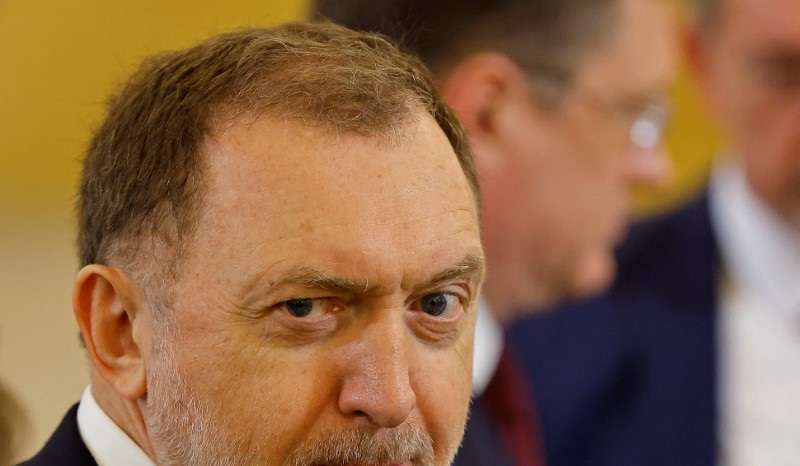 Russian billionaire Oleg Deripaska attends a ceremony in Moscow