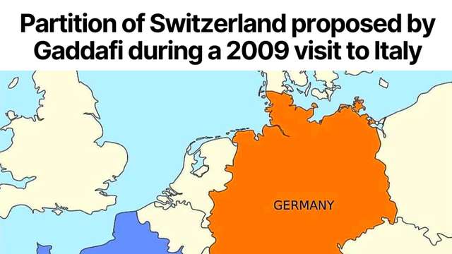 Why Gaddafi once wanted Switzerland split between three countries