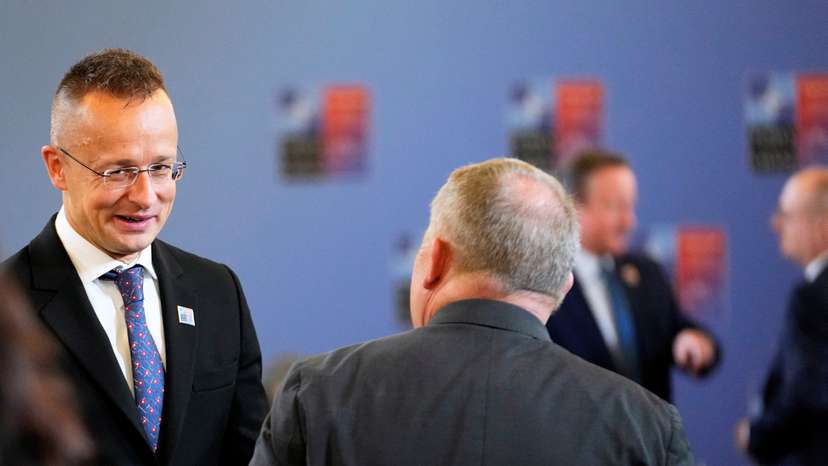 Meeting of NATO foreign ministers at the Czernin Palace in Prague